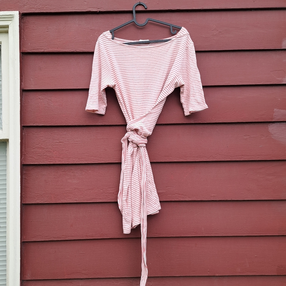 Crescent Red and White Striped Dress